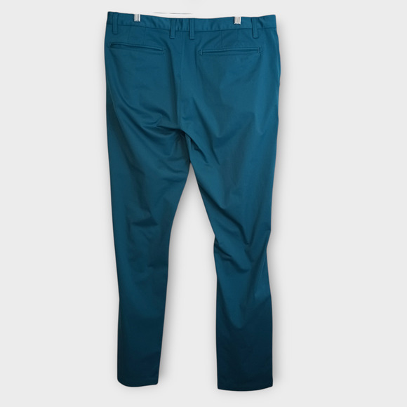 Rhone Pants Mens 35x32 Teal Commuter Chino Performance Utility Work Preppy Golf - Picture 2 of 11